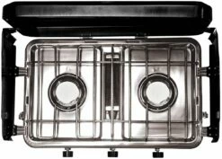 2 Burner Deluxe Stove & Grill -Snowys Shop 0014818 2 burner deluxe grill