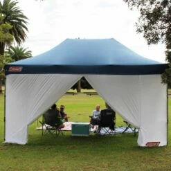 Coleman Deluxe Gazebo 4.5 X 3 Sunwall -Snowys Shop 0030146 deluxe gazebo 45 x 3 sunwall