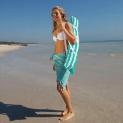 Sombrilla Beach Shade Iridescent Stripe Turquoise -Snowys Shop 0723136 sombrilla beach shade iridescent stripe turquoise