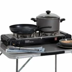 Travelmate II Twin Stove With Hotplate Black 20 Travelmate II Twin Stove With Hotplate Black -Snowys Shop 1192568 travelmate ii dlx twin burner stove w hotplate blk