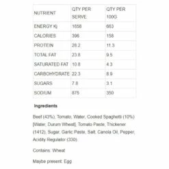 Spaghetti Bolognese 250g 9 Spaghetti Bolognese 250g -Snowys Shop 1200325 spaghetti bolognese 250g