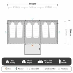 OZtrail Seascape 10 Dome Tent -Snowys Shop 1201881