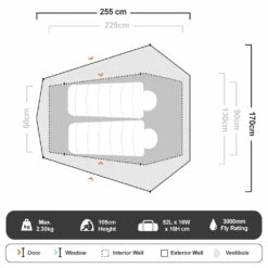 Howqua 2 Hiking Tent -Snowys Shop 1202058