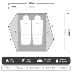 Spartan 3 Hiking Tent 17 Spartan 3 Hiking Tent -Snowys Shop 1202777