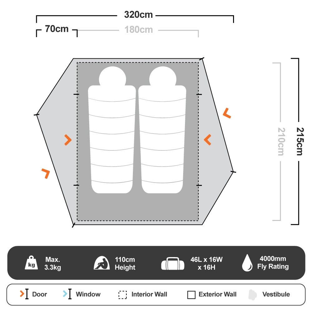 Spartan 3 Hiking Tent 10 Spartan 3 Hiking Tent - Image 8