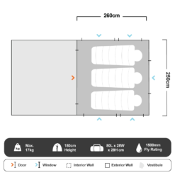 Xtender 2.5 Awning Tent -Snowys Shop 1220888