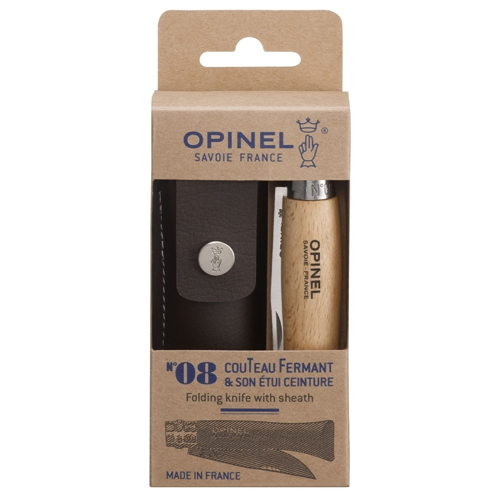 Opinel N°08 Stainless Steel Knife + Sheath Set 9 Opinel N°08 Stainless Steel Knife + Sheath Set - Image 7