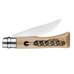 Opinel N°10 Corkscrew Knife 10 Opinel N°10 Corkscrew Knife -Snowys Shop 1223617 corkscrew wine and cheese knife no10 stainless steel 10cm