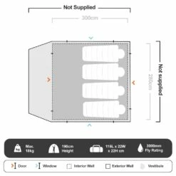 OZtrail Fast Frame BlockOut 6 Person Tent 27 OZtrail Fast Frame BlockOut 6 Person Tent -Snowys Shop 1227985