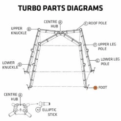 Turbo Tent Replacement Foot Clip -Snowys Shop 1243297 turbo foot clip style part h