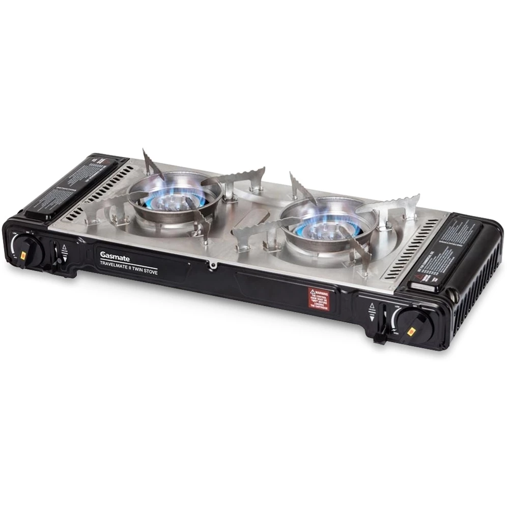 Travelmate II Twin Stove With Hotplate Black 3 Travelmate II Twin Stove With Hotplate Black