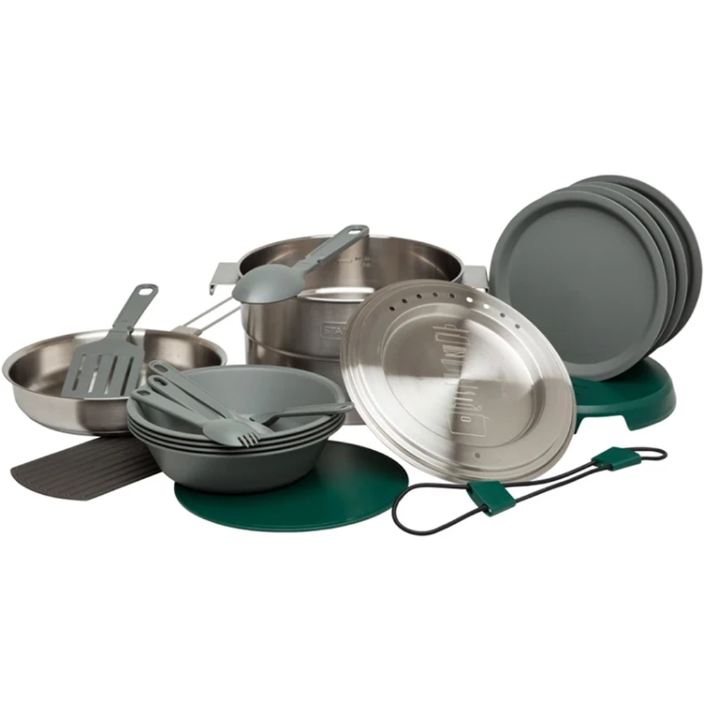 Stanley Base Camp Stainless Steel Cook Set For Four − 21 Pce 5 Stanley Base Camp Stainless Steel Cook Set For Four − 21 Pce - Image 3