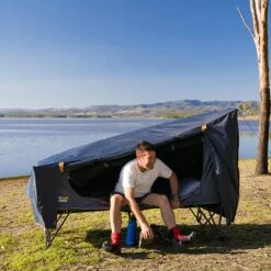 OZtrail BlockOut Easy Fold Stretcher Tent Single -Snowys Shop 1265202 blockout stretcher tent single