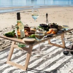 Large Rectangular Folding Picnic Table -Snowys Shop 1265380 large rectangular folding picnic table rubberwood