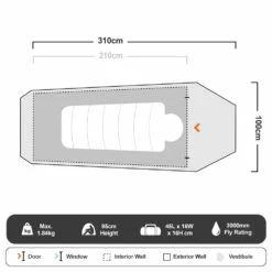 Roman Cradle 1P Hiking Tent -Snowys Shop 1265729