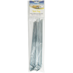 Steel Tent Pegs 6.3mm 10 Pack -Snowys Shop 1265886 steel tent pegs 63mm 10 pack