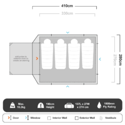 Coleman Instant Up 6P Silver Evo Tent 17 Coleman Instant Up 6P Silver Evo Tent -Snowys Shop 1266190