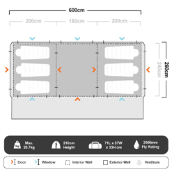 Cabin 10 Person Tent -Snowys Shop 1266211