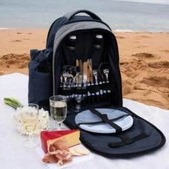 Avanti 4 Person Picnic Backpack -Snowys Shop 1266384 4 person picnic backpack denim grey