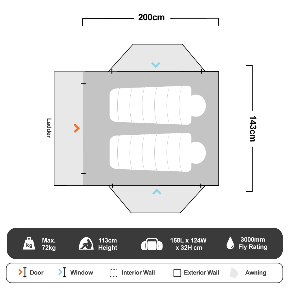 Panther 1600 Hard Shell Rooftop Tent 13 Panther 1600 Hard Shell Rooftop Tent - Image 11