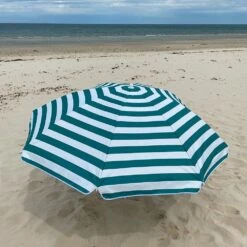 Mirage Beach Umbrella 200cm -Snowys Shop 1267808 beach umbrella green white stripe 2m