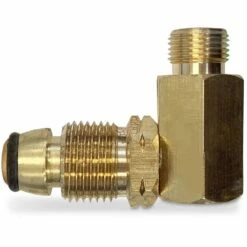 POL To 3/8" BSP Right Angle Gas Cylinder Adapter