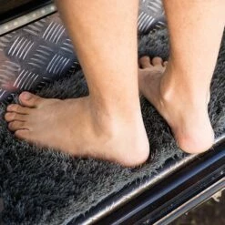 Companion Dust Off Mat − Caravan Step -Snowys Shop 1270108 dust off mat caravan step grey black trim