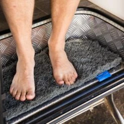Companion Dust Off Mat − Caravan Step -Snowys Shop 1270109 dust off mat caravan step grey black trim