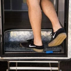 Companion Dust Off Mat − Caravan Step -Snowys Shop 1270111 dust off mat caravan step grey black trim