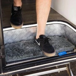 Companion Dust Off Mat − Caravan Step -Snowys Shop 1270112 dust off mat caravan step grey black trim