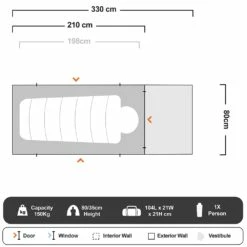 OZtrail Easy Fold Stretcher Tent Single -Snowys Shop 1270779