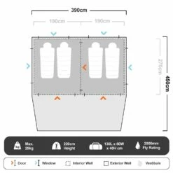 Turbo Lite Cabin 380 Tent 17 Turbo Lite Cabin 380 Tent -Snowys Shop 1271235