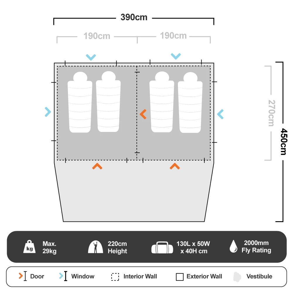 Turbo Lite Cabin 380 Tent 10 Turbo Lite Cabin 380 Tent - Image 8