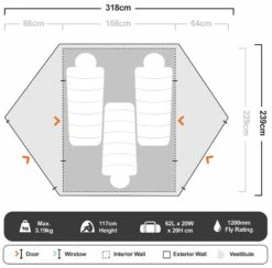 Marmot Tungsten 3−Person Tent -Snowys Shop 1273894