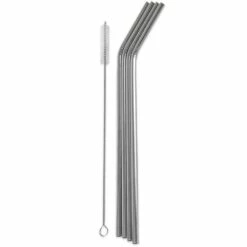 Avanti Stainless Steel Straws 4Pk & Brush