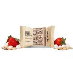 Skratch Labs Crispy Rice Cake Strawberry & Mallow -Snowys Shop 1276004 sport crispy rice cake 45g strawberries mallow