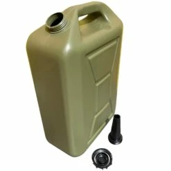 Plastic Water Jerry Can With Pourer 20L Green -Snowys Shop 1276475 plastic water jerry can with pourer 20l olive green