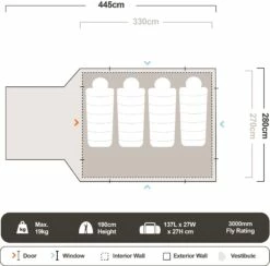 Coleman Instant Up 6P Gold Evo Tent -Snowys Shop 1279762